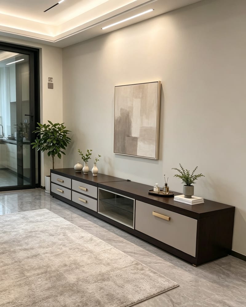 Bosen Borui Ebony Solid Wood TV Stand