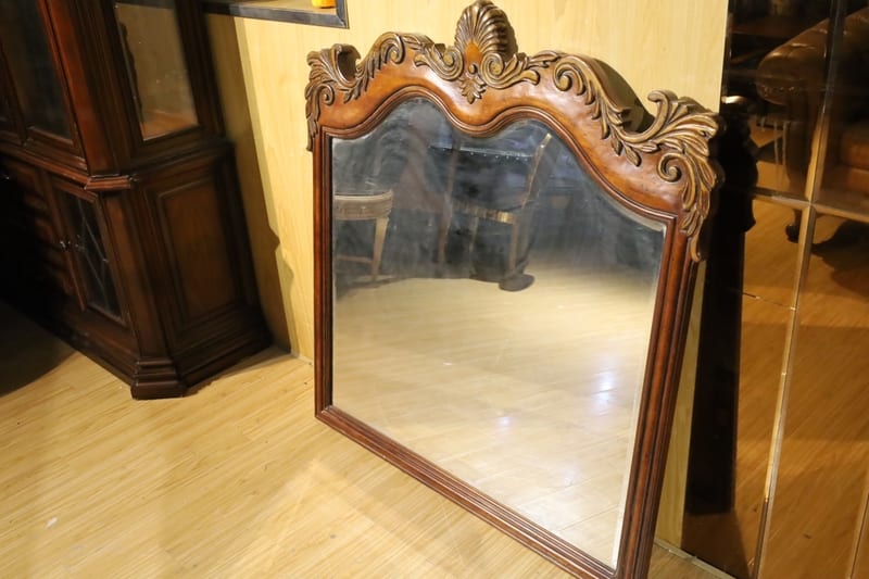 ALEXANDRE American Solid Wood Decorative Wall Mirror