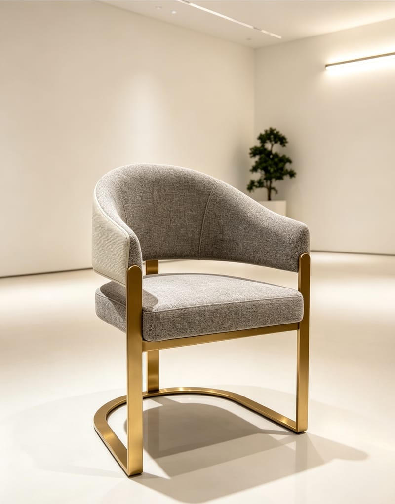 Mextra YKB06 Light Gray Fabric Dining Chair