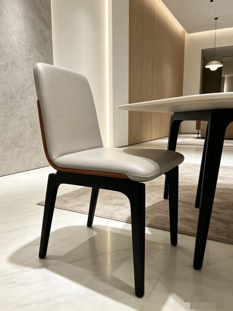 mextra DY-YKB15 Leather Dining & Desk Chair, Light Gray