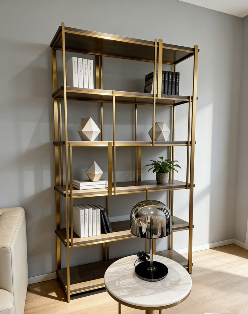 mextra MCKD13 Gold Metal Decorative Shelf