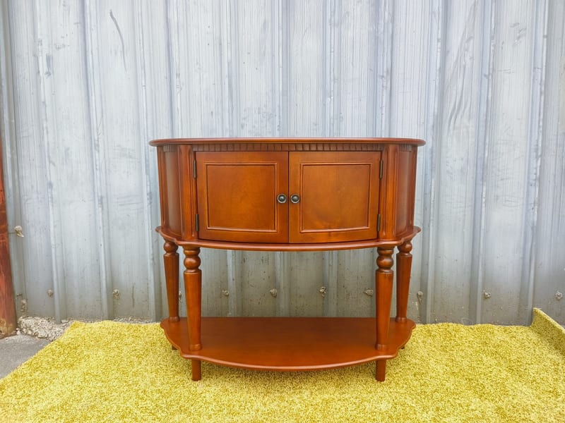 Homy Casa Rubberwood Two-Door Entryway Console Table