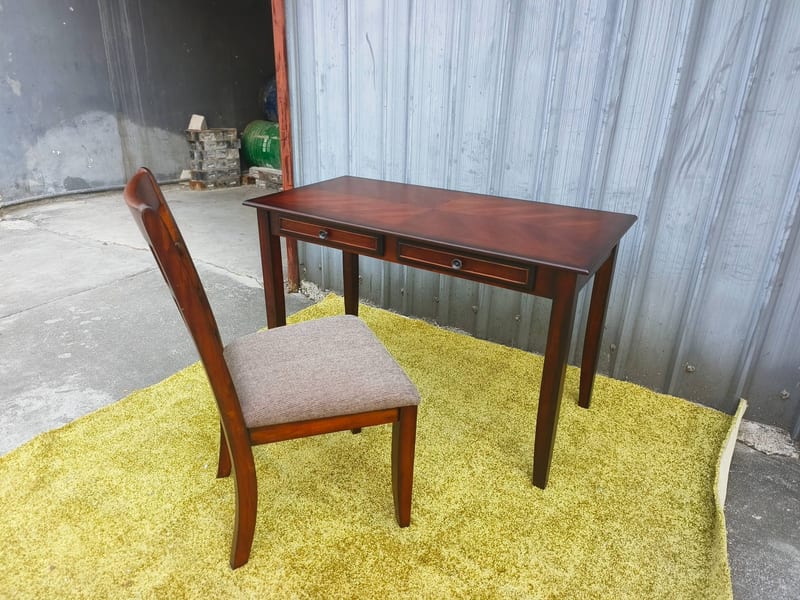 Homy casa Solid Rubberwood Desk & Chair Set