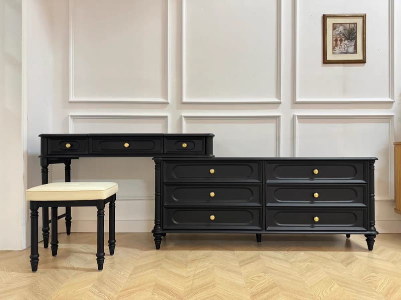 Britain House American Retro Solid Wood Six-Drawer Dresser