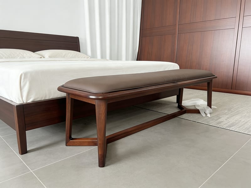 Yitong Black Walnut Bed End Bench
