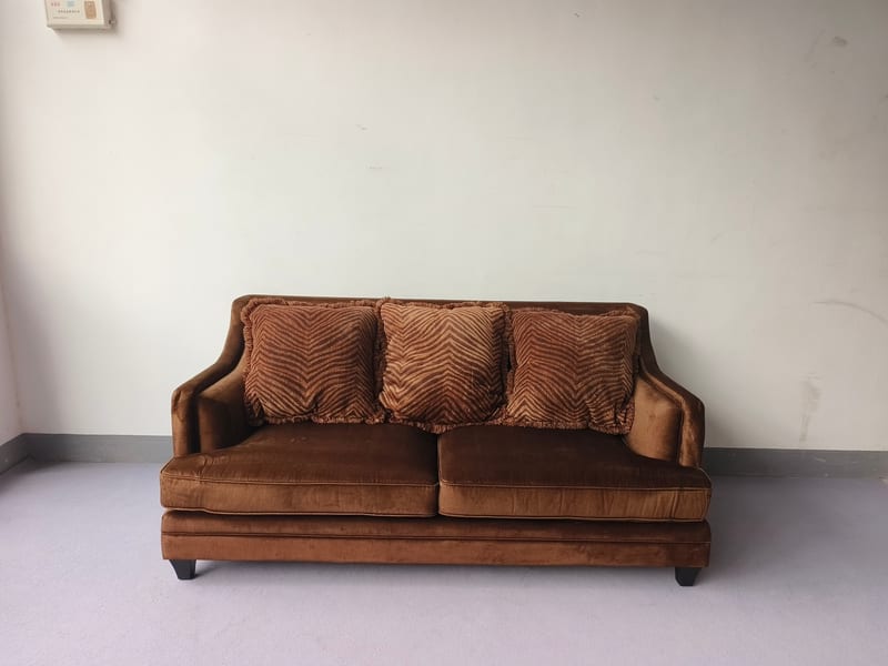 Alexandra Chenille Upholstered 3-Seat Sofa with Solid Wood Frame