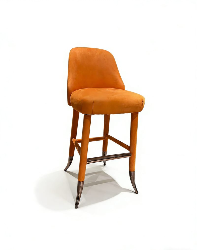 MENOIR AMQ-BY2013 Nubuck Leather Bar Stool