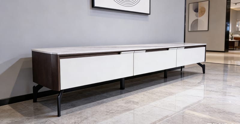 MENOIR BMS-DG-312 Modern White TV Stand