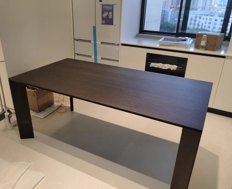 G·T home Solid Ash Wood Rectangular Dining Table