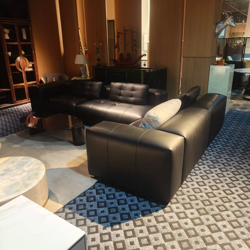 Italian Minimalist Leather Modular Sofa