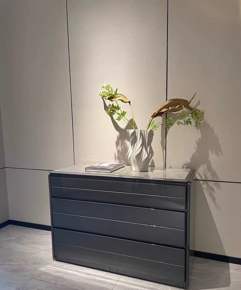 Bosen Jizhi Beini BN03-12A Wide Dresser in Deep Gray