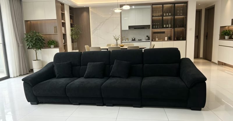 Dual Power Reclining Sofa Chenille Solid Wood Frame