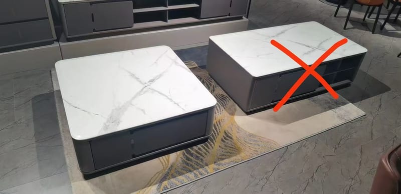 8356 Modern White Square Coffee Table with Solid Wood Legs
