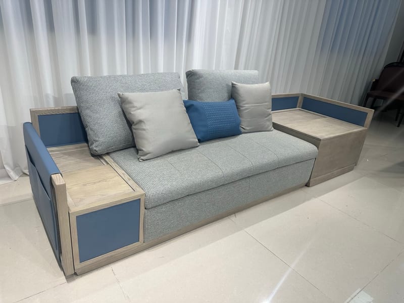 Renhao 1653 Ash Three-Seat Storage Sofa