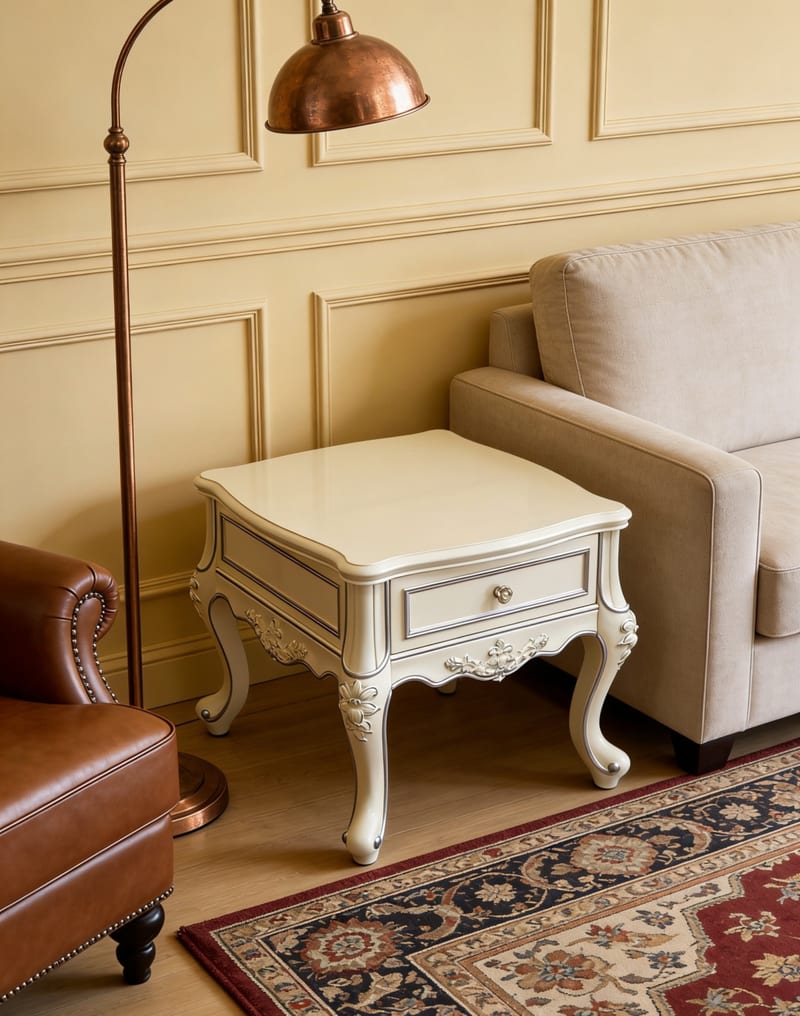 Ingrid Earl 907 White Accent Side Table