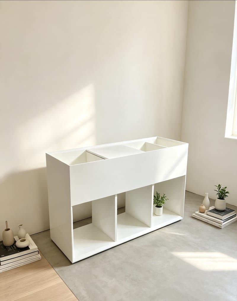 White Lacquered Sideboard Cabinet