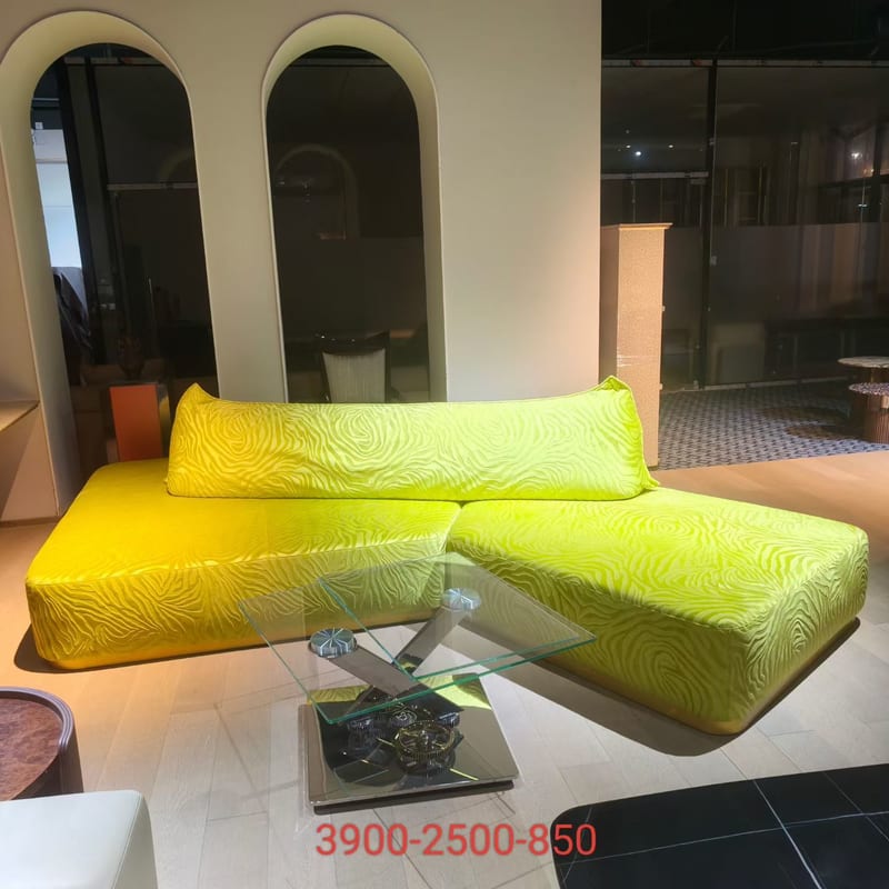 意式轻奢布艺转角模块组合沙发
