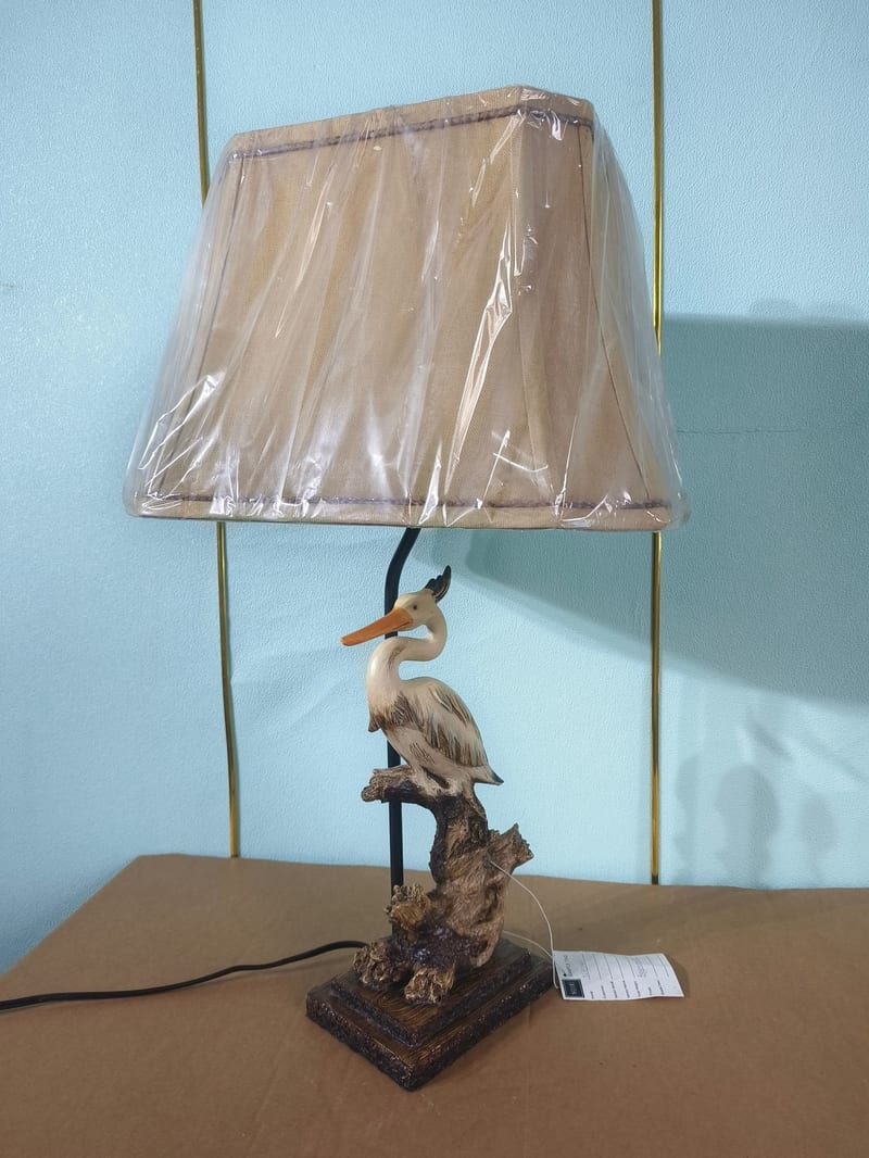 Rustic Crane Sculpture Table Lamp 13#