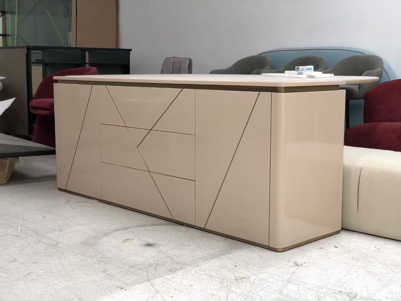 Ck家具 2386 香槟色鳄鱼纹餐边柜