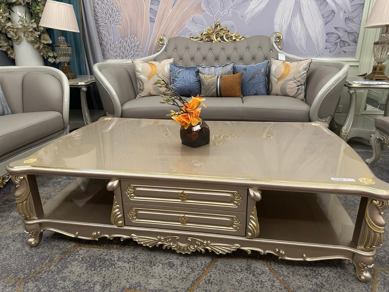 Baibaojule YF007B French Long Coffee Table in Solid Beech
