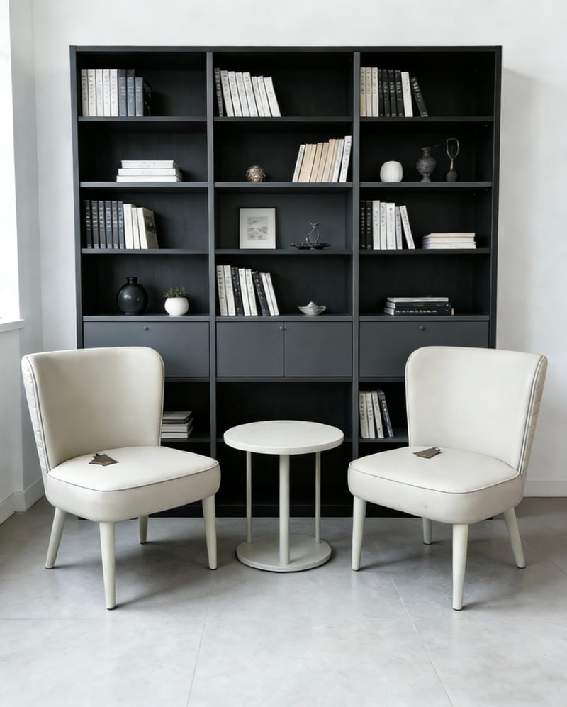 Engeli Givenchy George Oak & Leather Lounge Chair