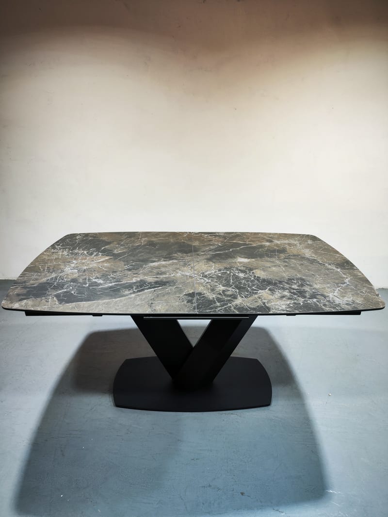 Four Corners Sintered Stone Extendable Dining Table