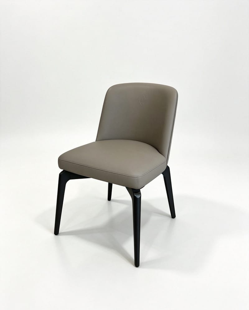 A&X Selina Faux Leather Dining & Vanity Chair, Birch Frame