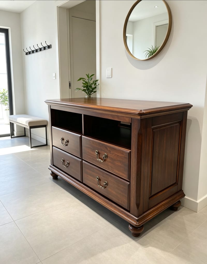 Mingrenju Wanfenmei F983 Mahogany TV Stand