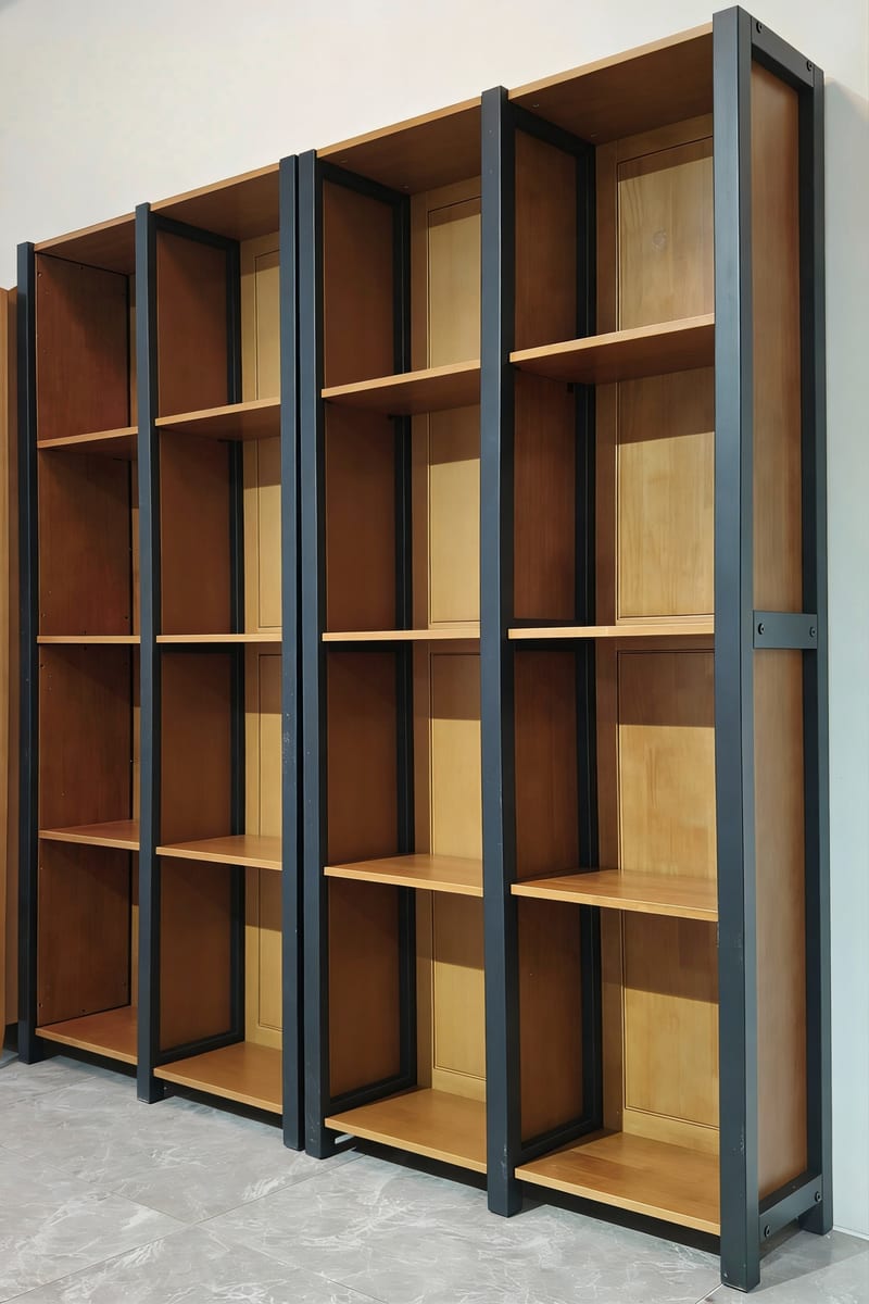 Qicai Rensheng American Solid Wood Bookcase Q19-FG103A