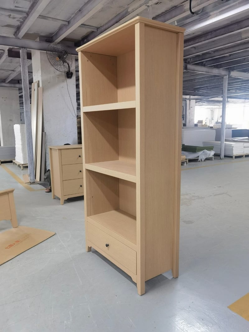 Qicai Rensheng Kalewu Rubberwood Kids Bookcase