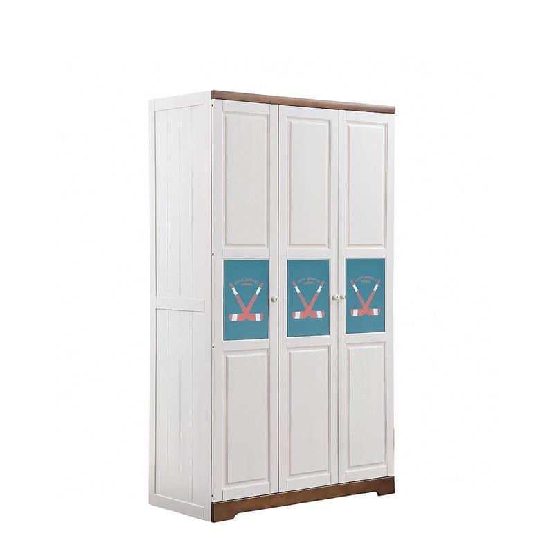 Oak Cloister Solid Wood 3-Door Wardrobe