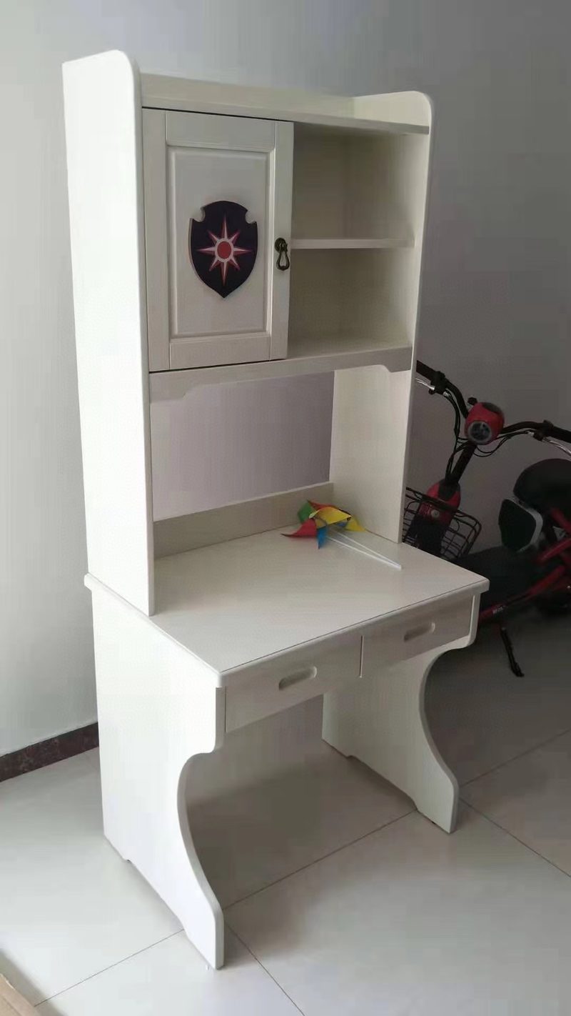 Oak Cloister Solid Wood Kids Desk with Bookshelf
