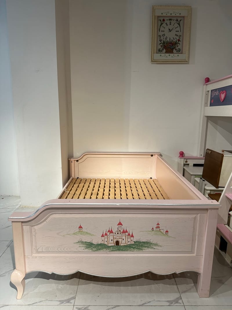 Menghuan Nianhua 8738 Ash Wood Kids Bed