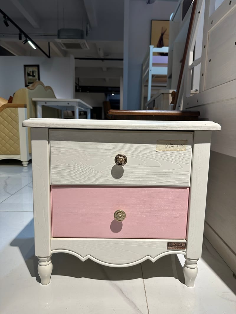 Menghuan Nianhua Meijun 8752 Solid Ash Kids Nightstand