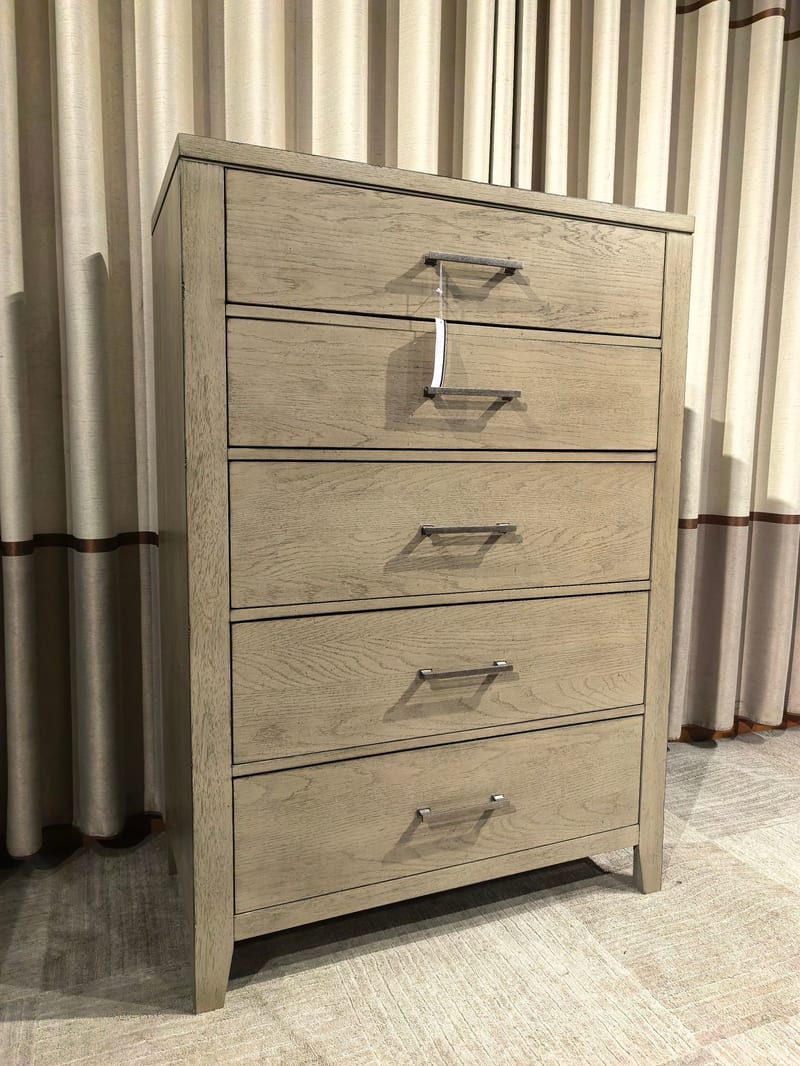 American White Oak Tall Five-Drawer Dresser