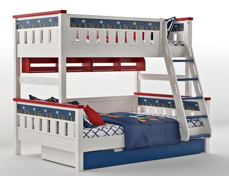 Qicai Rensheng Solid Wood Kids Bed 1.35×2m
