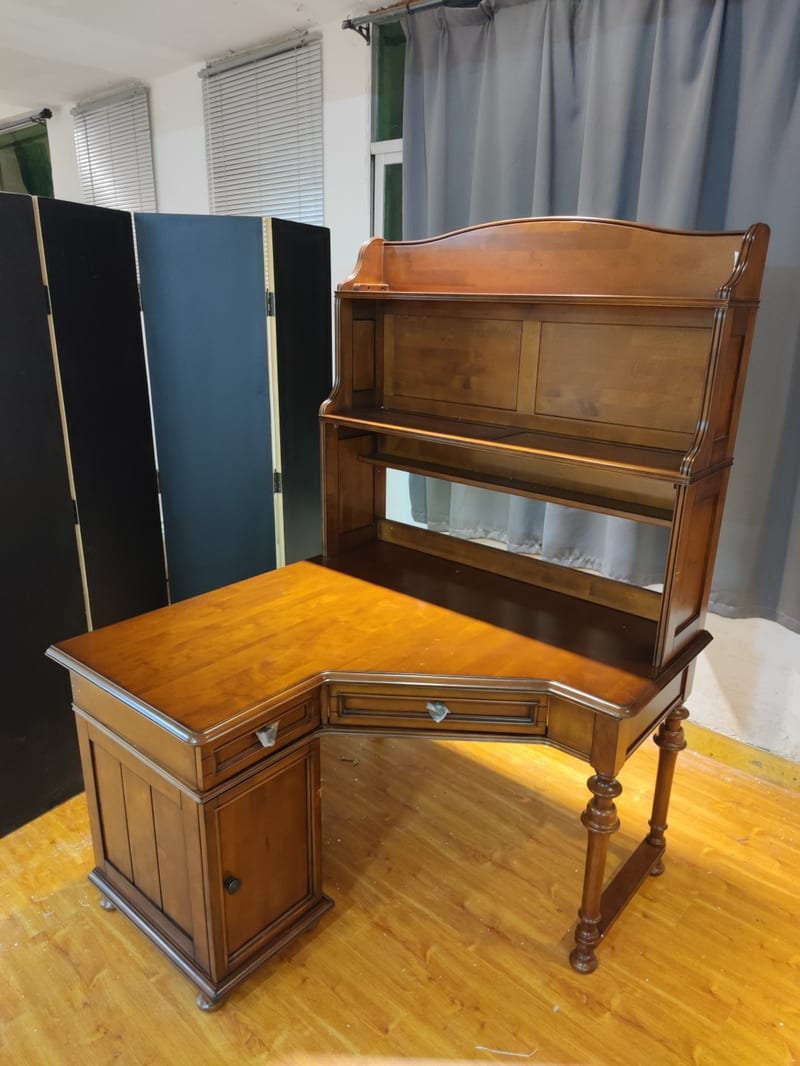 Qicai Rensheng VEG Birch Solid Wood Corner Desk & Bookcase