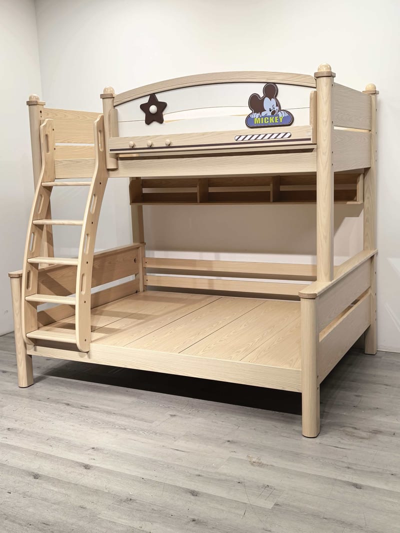 8119 Oak Solid Wood Bunk Bed for Kids