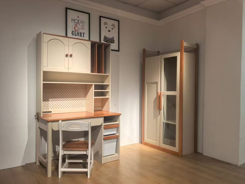 Premium Kids Series White Cherry Solid Wood Desk