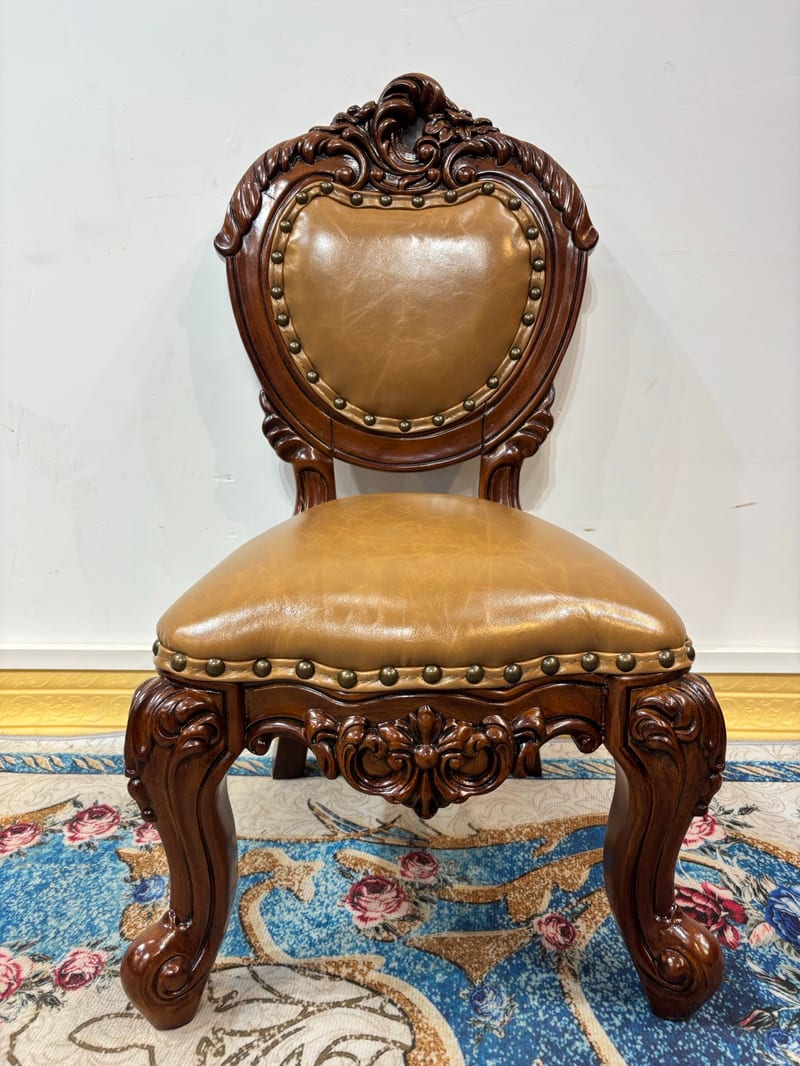 Guangdong Famous Brand Beech & Leather Back Chair No.6