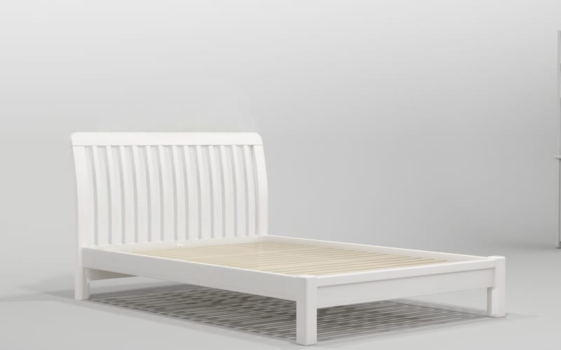 Colorhut White Solid Wood Single Bed 1.5m
