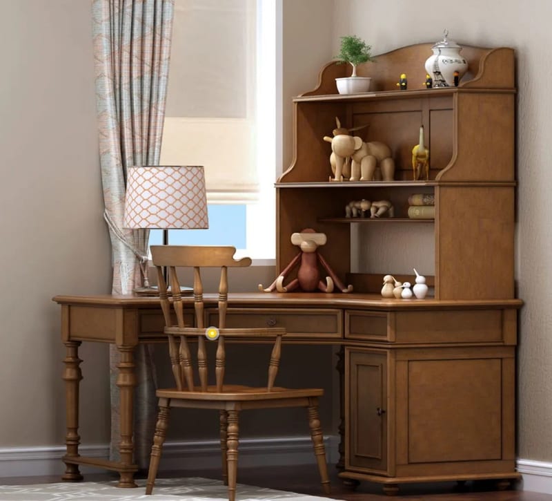 Qicai Rensheng Weizhi VEG Birch Solid Wood Corner Desk