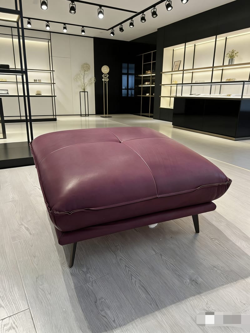 MENOIR AMBO-JT8028 Full-Leather Square Ottoman