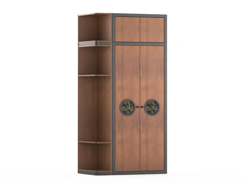 Qicai Rensheng Q19-WS1012 American Solid Wood Double-Door Wardrobe