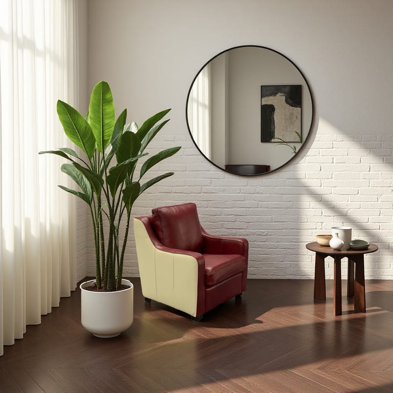 Full Leather Kids Lounge Chair 360° Leather Wrap