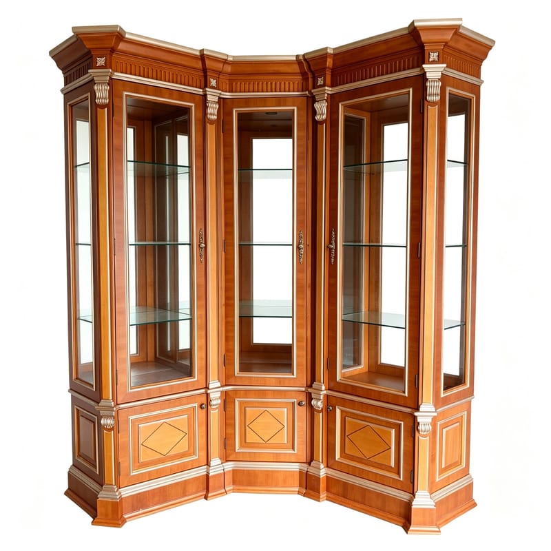 LIFEDBO M-FJ-3011 French Solid Wood Corner Bookcase