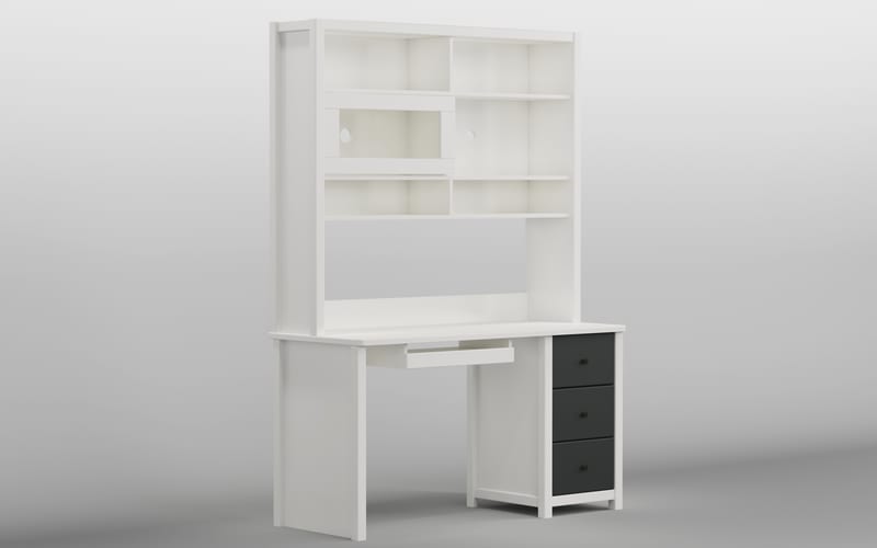 Yinglun Xiaowu Wood-Panel Kids Desk, Matte White