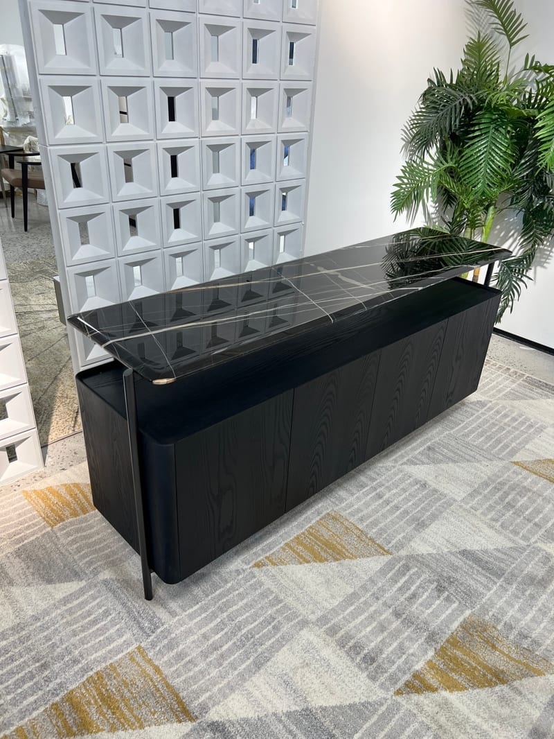 Milo BMJ-CBG7082 Black Sintered Stone Sideboard