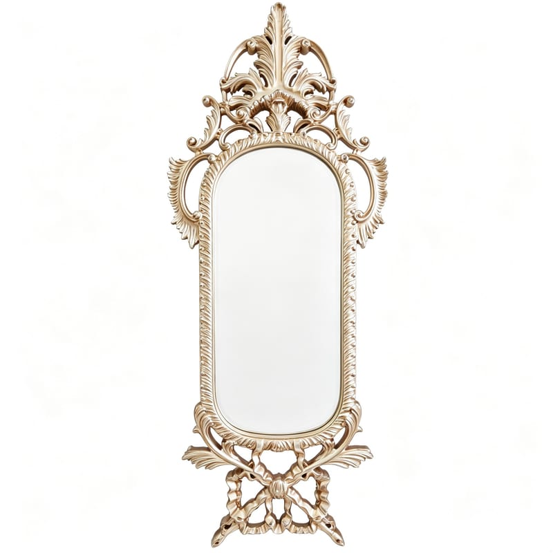 LIFEDBO Rose Gold Solid Wood Wall Mirror M-FM-3008