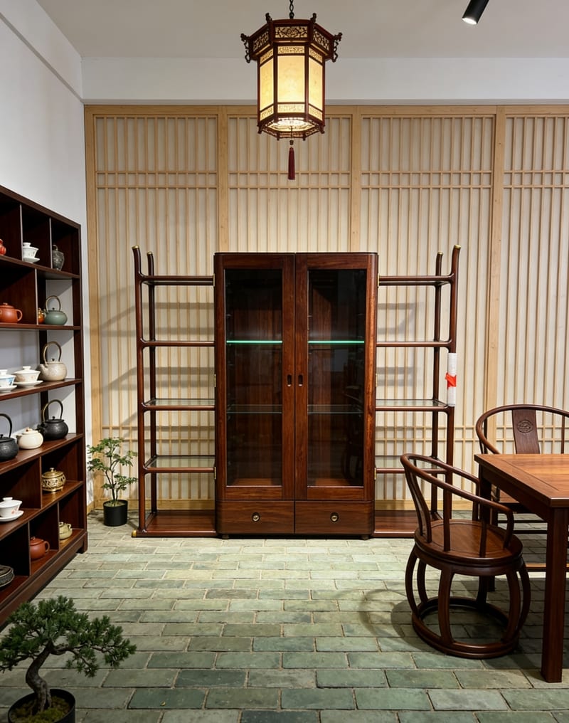 China Concept 5501MAL New Chinese Solid Wood Cabinet